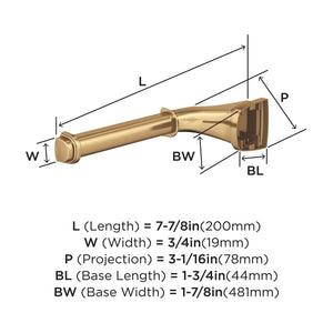 Amerock BH36031CZ Champagne Bronze Single Post Toilet Paper Holder 7-7/8 in. (200 mm) Length Toilet Tissue Holder Revitalize Bath Tissue Holder Bathroom Hardware Bath Accessories