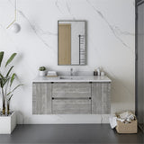 Fresca FVN31-122412ASH Fresca Formosa 48" Wall Hung Modern Bathroom Vanity w/ Mirror in Ash