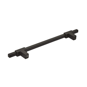 Amerock Cabinet Pull Matte Black/Matte Black 6-5/16 inch (160 mm) Center to Center Urbanite 1 Pack Drawer Pull Drawer Handle Cabinet Hardware