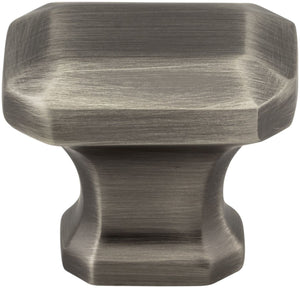 Jeffrey Alexander 165BNBDL 1-1/4" Overall Length Brushed Pewter Emerald Ella Cabinet Knob