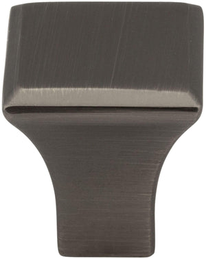 Jeffrey Alexander 972S-BNBDL 7/8" Overall Length Brushed Pewter Square Marlo Cabinet Knob