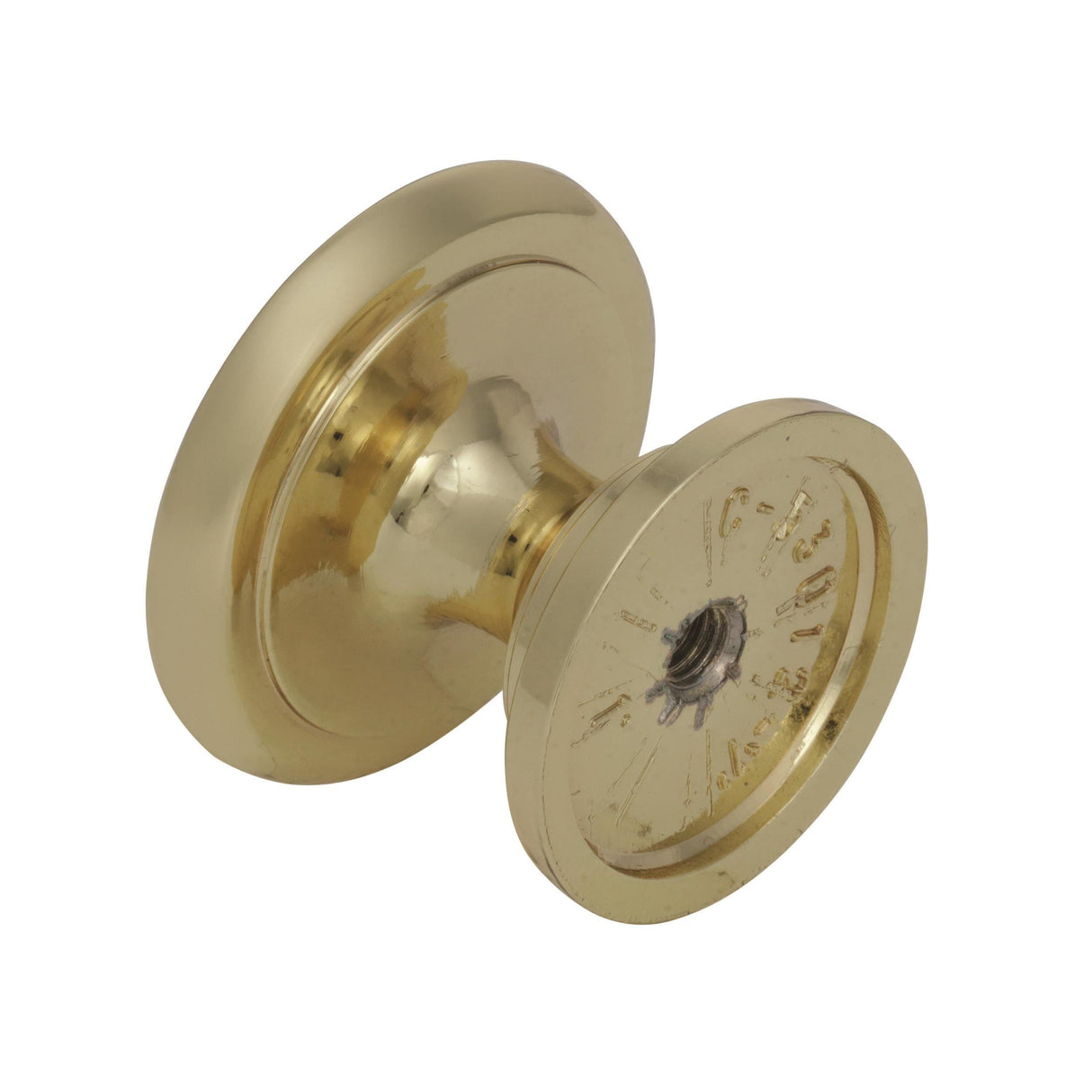 Amerock Cabinet Knob Polished Brass 1-1/4 inch (32 mm) Diameter Ravino 1 Pack Drawer Knob Cabinet Hardware