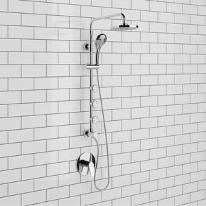 PULSE ShowerSpas 1028-CH Lanikai Shower System with 8" Rain Showerhead, 3 Dual-Function Body Spray Jets, 5-Function Hand Shower, Polished Chrome, 2.5 GPM
