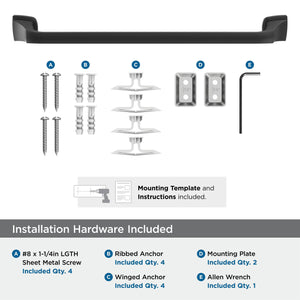 Amerock BH36033MB Matte Black Towel Bar 18 in (457 mm) Towel Rack Revitalize Bathroom Towel Holder Bathroom Hardware Bath Accessories