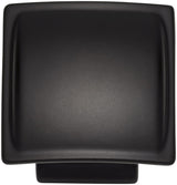 Jeffrey Alexander 435MB 1-1/4" Overall Length Matte Black Square Annadale Cabinet Knob