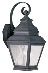 Livex Lighting 2601-61 Exeter 1-Light Outdoor Wall Lantern, Charcoal