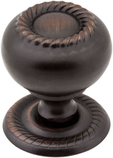 Jeffrey Alexander S6060DBAC 1-1/4" Diameter Brushed Oil Rubbed Bronze Rope Rhodes Cabinet Knob