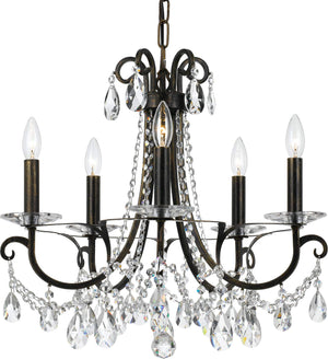 Crystorama 6825-EB-CL-MWP Othello 5 Light Clear Crystal English Bronze Chandelier