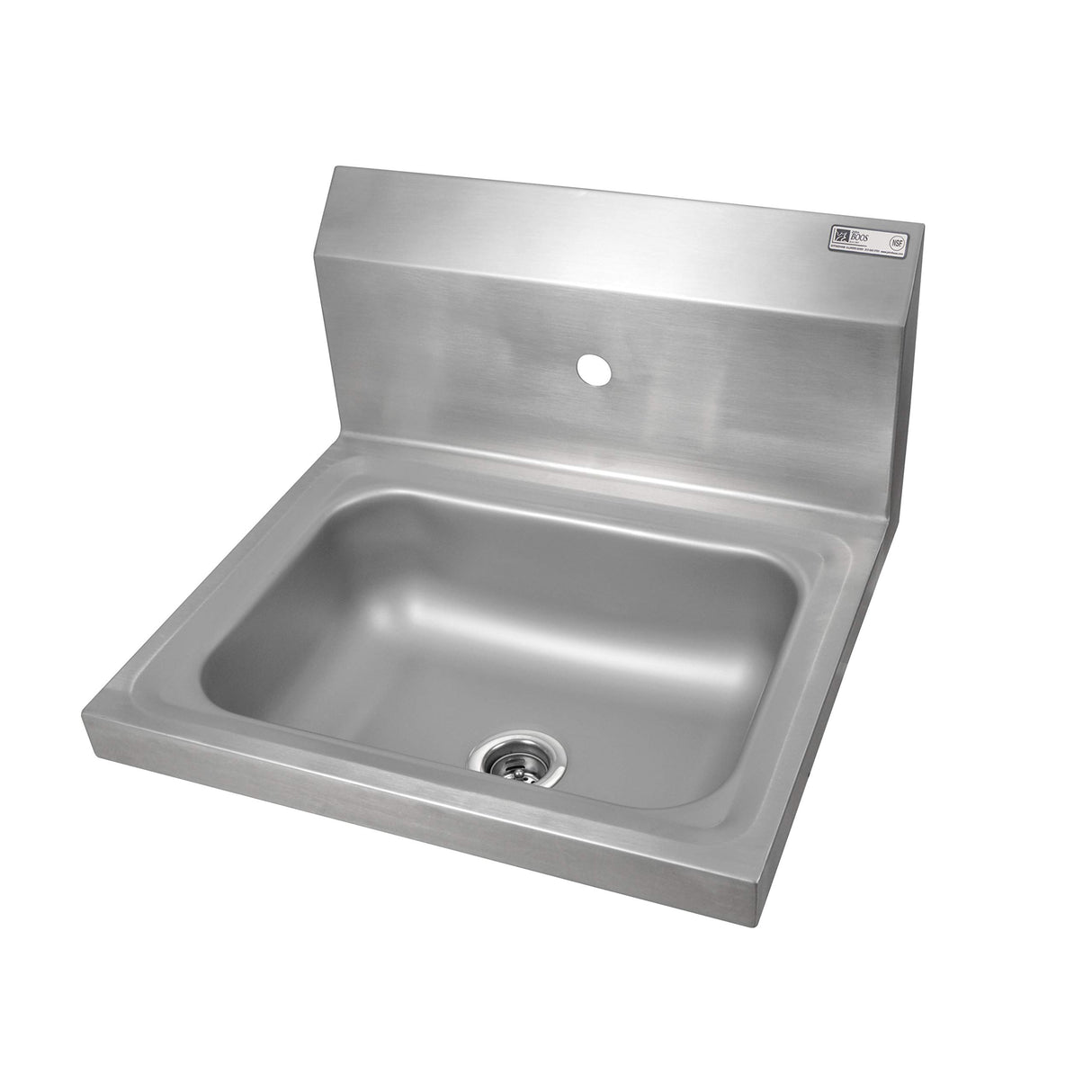 John Boos PBHS-W-1410-1 Hands-Free Hand Washing Sink, 14" Wide x 10" Front to Back 5" Deep Bowl, 1 On Center Splash Mount Faucet Hole (Faucet not Included)