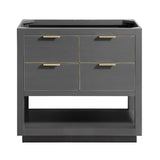 Avanity Allie 36 in. Vanity Only in Twilight Gray with Gold Trim