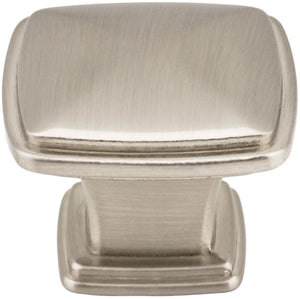 Jeffrey Alexander 1091AB 1-3/16" Overall Length Brushed Antique Brass Square Milan 1 Cabinet Knob