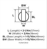 Amerock BH26542MB Matte Black Single Robe Hook 2-1/4 in. (57 mm) Length Towel Holder Arrondi Towel Hook for Bathroom Bathroom Hardware Bath Accessories