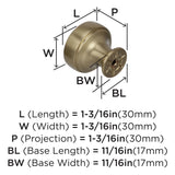 Amerock Cabinet Knob Golden Champagne 1-3/16 inch (30 mm) Diameter Highland Ridge 1 Pack Drawer Knob Cabinet Hardware