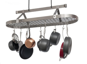 Enclume PR16CWG SS 48" Oval Ceiling Pot Rack w/ 24 Hooks SS