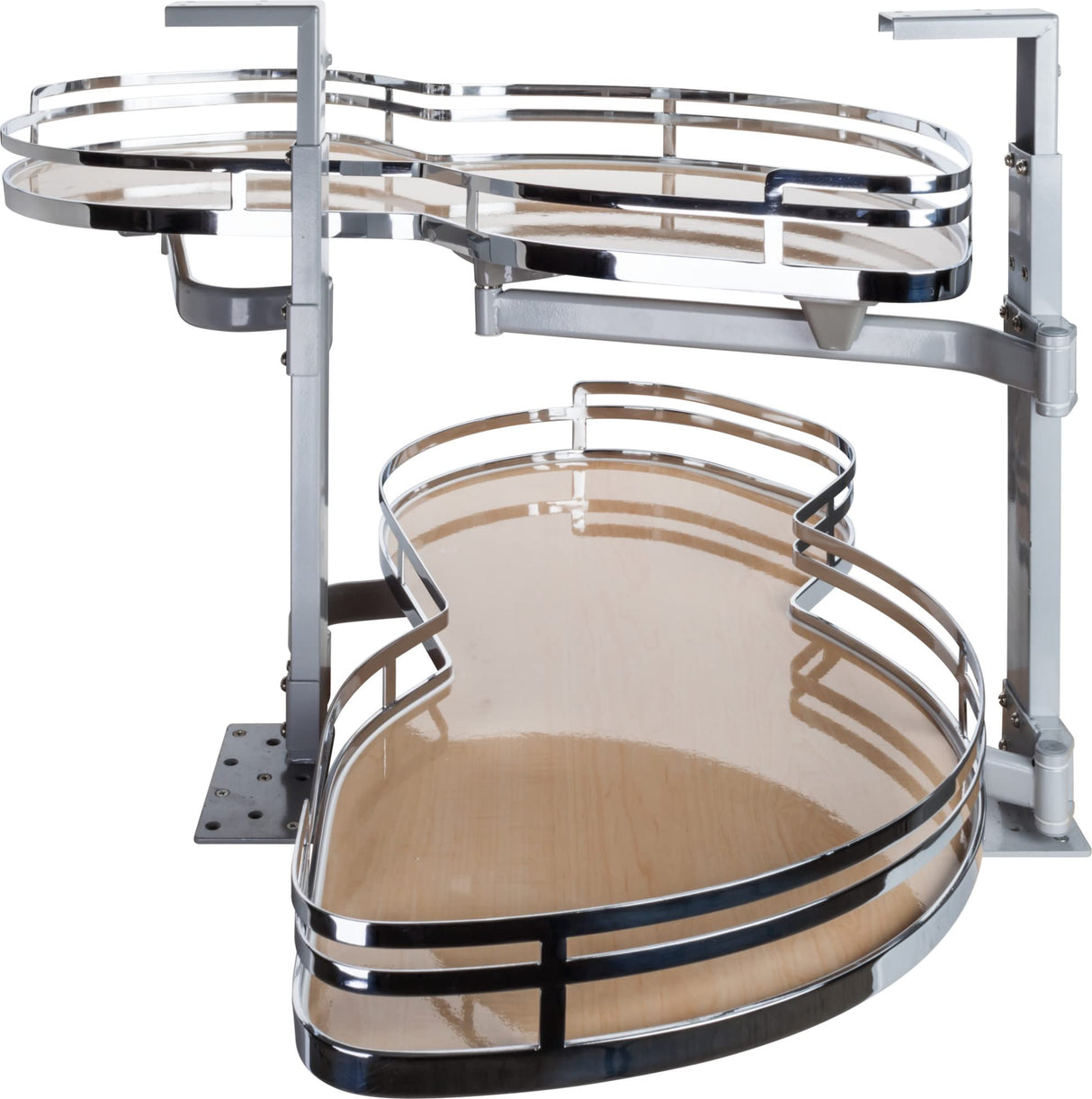 Hardware Resources BCSO218PCMP-RH 18" Polished Chrome and Maple Blind Corner Swingout for Openings on the Right of the Blind