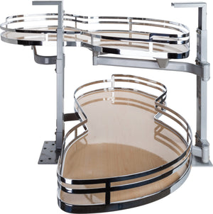 Hardware Resources BCSO221PCMP-RH 21" Polished Chrome and Maple Blind Corner Swingout for Openings on the Right of the Blind