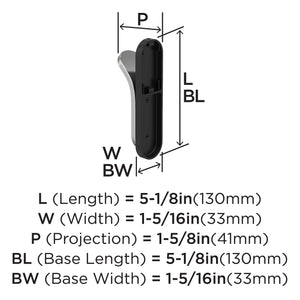 Amerock HBX37012MB26 Unison Single Prong Decorative Wall Hook Matte Black/Polished Chrome Hook for Coats, Hats, Backpacks, Bags Hooks for Bathroom, Bedroom, Closet, Entryway, Laundry Room