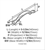 Amerock Cabinet Pull Weathered Nickel 3 inch (76 mm) Center to Center Inspirations 1 Pack Drawer Pull Drawer Handle Cabinet Hardware