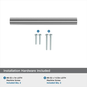Amerock Cabinet Pull Polished Chrome 3-3/4 inch (96 mm) Center-to-Center Versa 1 Pack Drawer Pull Cabinet Handle Cabinet Hardware