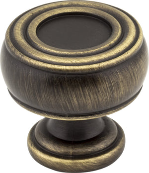Jeffrey Alexander 127DBAC 1-3/16" Diameter Brushed Oil Rubbed Bronze Barrel Bremen 2 Cabinet Knob