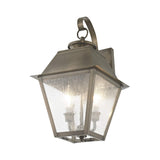 Livex Lighting 2165-29 Transitional Three Light Outdoor Wall Lantern from Mansfield Collection in Pwt, Nckl, B/S, Slvr. Finish, Vintage Pewter