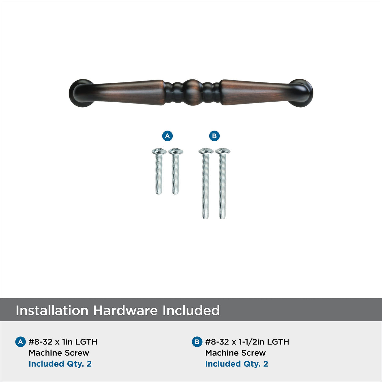 Amerock Cabinet Pull Oil Rubbed Bronze 3 inch (76 mm) Center to Center Everyday Heritage 1 Pack Drawer Pull Drawer Handle Cabinet Hardware