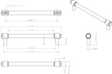 Jeffrey Alexander 775-160PC 160 mm Center-to-Center Polished Chrome Carmen Cabinet Bar Pull