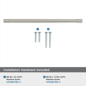 Amerock Kitchen Cabinet Pull Satin Nickel 12-5/8 in (320 mm) Center-to-Center Bronx 1 Pack Furniture Hardware Cabinet Handle Bathroom Drawer Pull