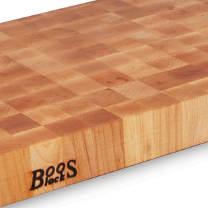 John Boos CCB2015-225 Large Maple Wood Cutting Board for Kitchen 20 x 15 Inches, 2.25 Inches Thick Reversible End Grain Charcuterie Block with Finger Grips 20X15X2.25 MPL-END GR-REV-GRIPS