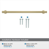 Amerock Cabinet Pull Golden Champagne 8-13/16 in (224 mm) Center-to-Center Drawer Pull Winsome Kitchen and Bath Hardware Furniture Hardware