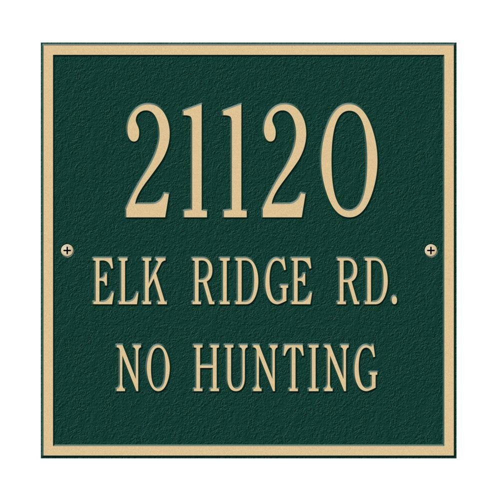 Whitehall 2112GG - Personalized Square Plaque - Standard - Wall - 3 line