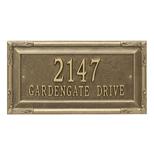 Whitehall 3287AB - Personalized Gardengate Plaque - Grande - Wall - 2 line