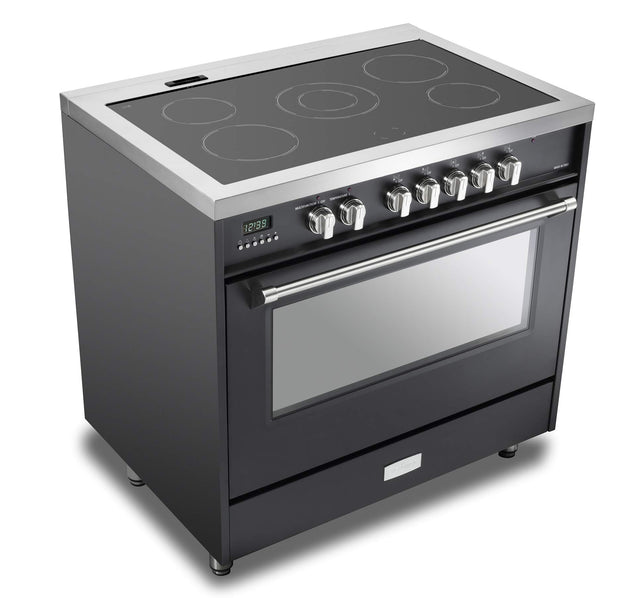 Verona VDFSEE365E Designer 36" Electric Glass Top Range - Matte Black