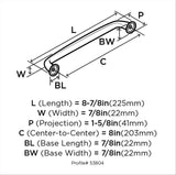 Amerock Appliance Pull Weathered Nickel 8 inch (203 mm) Center to Center Kane 1 Pack Drawer Pull Drawer Handle Cabinet Hardware