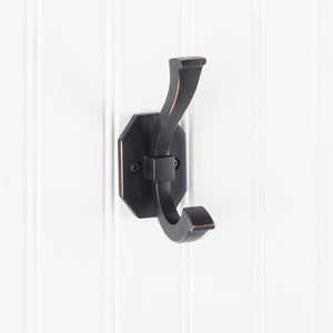 Elements YD45-431DBAC 4-5/16" Brushed Oil Rubbed Bronze Emerald Double Prong Wall Mounted Hook