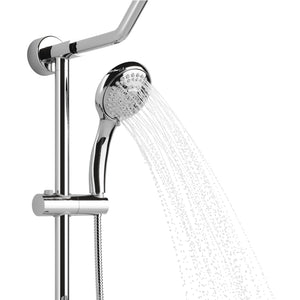 PULSE ShowerSpas 1011-III-CH Kauai III Shower System, with 8" Rain Showerhead, 5-Function Hand Shower, Adjustable Slide Bar and Soap Dish, Polished Chrome Finish