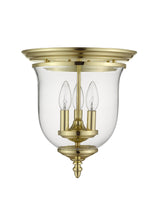 Livex Lighting 5021-02 Legacy 3-Light Ceiling Mount, Polished Brass