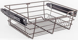 Hardware Resources POB1-16176ORB Dark Bronze Closet Pullout Basket with Slides 16"D x 17"W x 6"H