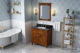 Jeffrey Alexander VKITCHA36WHBGR 36" White Chatham Vanity, Black Granite Vanity Top, undermount rectangle bowl