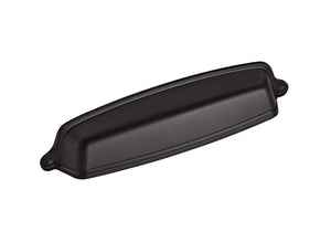 Amerock Cabinet Cup Pull Matte Black 5-1/16 inch (128 mm) Center-to-Center Stature 1 Pack Drawer Pull Drawer Handle Cabinet Hardware