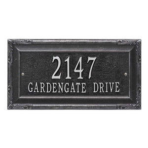 Whitehall 3287BS - Personalized Gardengate Plaque - Grande - Wall - 2 line