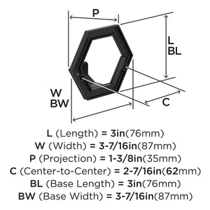 Amerock HBX37015MB Prismo Single Prong Decorative Wall Hook Matte Black Hook for Coats, Hats, Backpacks, Bags Hooks for Bathroom, Bedroom, Closet, Entryway, Laundry Room, Office