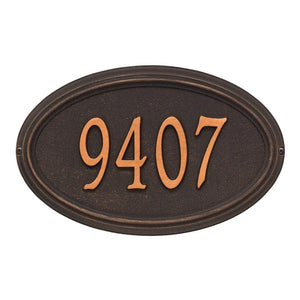 Whitehall 1298OB - Personalized Concord Oval Plaque - Standard -Wall - 1 Line