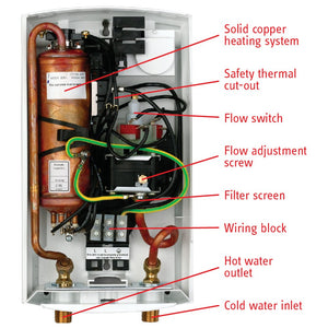 Stiebel Eltron 074050 120V, 3.0 kW DHC 3-1 Single Sink Point-of-Use Tankless Electric Water Heater, 10 Gauge