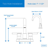 Gerber D307058BN Parma Two Handle Centerset Bathroom Faucet With Metal Touch DOWN...