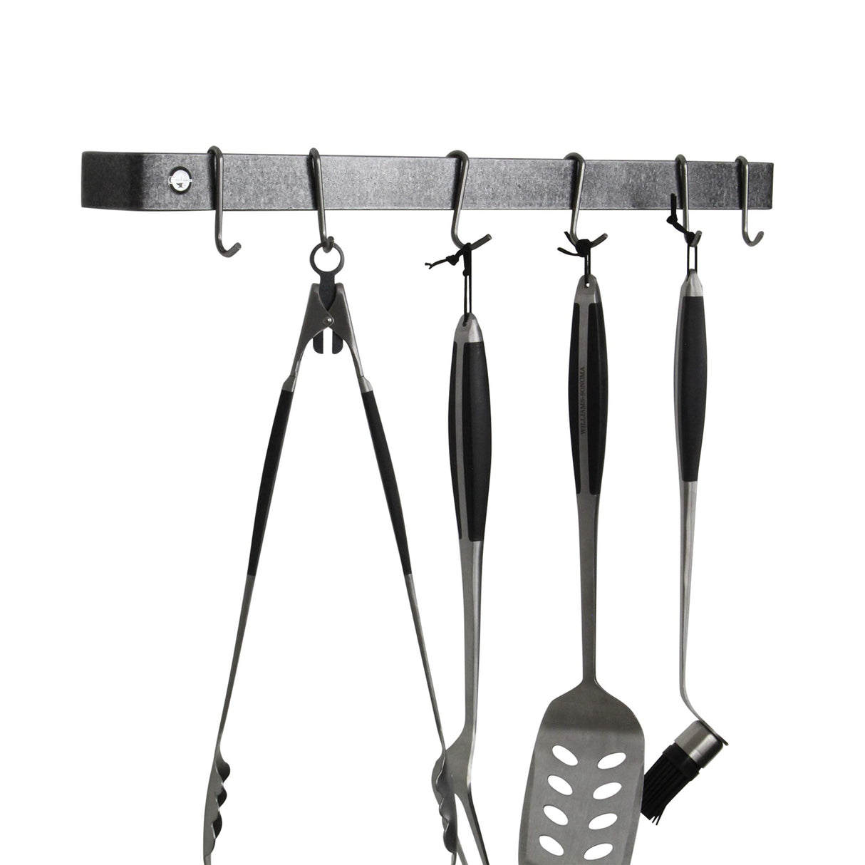 Enclume WR1 CP 24" Classic Wall Rack Utensil Bar w/ 6 Hooks CP