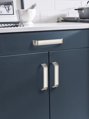 Amerock Cabinet Pull Satin Nickel 7-9/16 inch (192 mm) Center to Center Concentric 1 Pack Drawer Pull Drawer Handle Cabinet Hardware