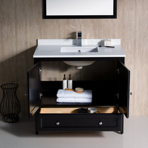 Fresca FVN2036ES Fresca Oxford 36" Espresso Traditional Bathroom Vanity