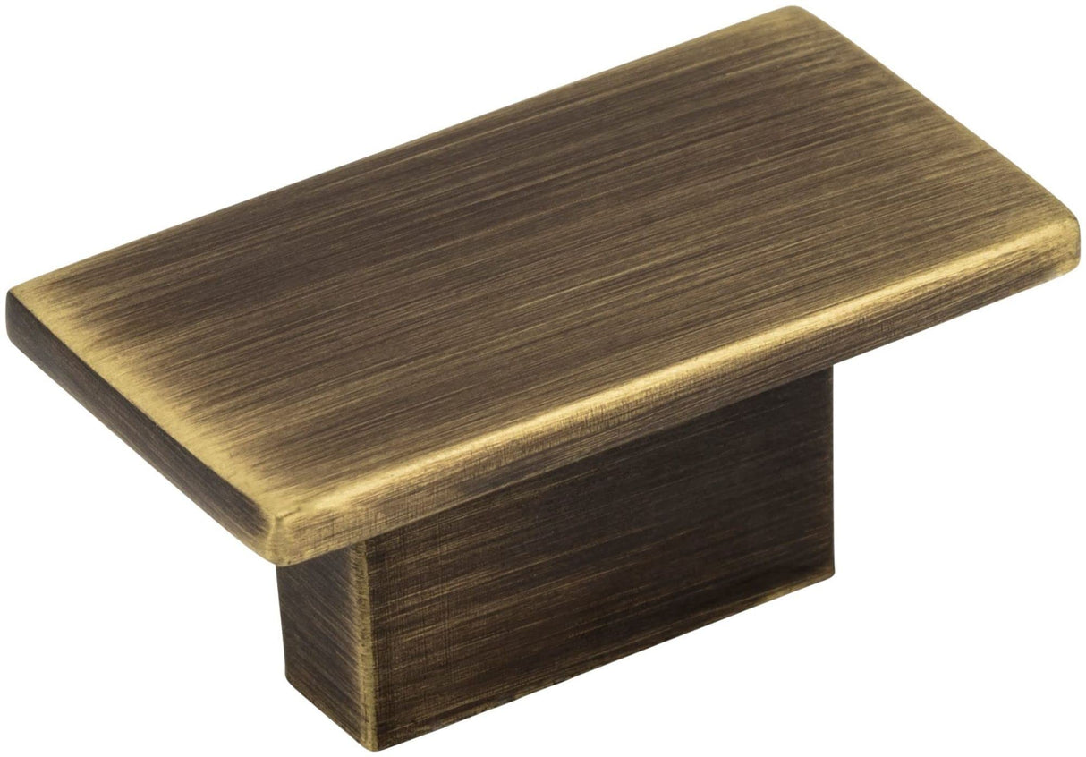 Jeffrey Alexander 81021ABSB 1-9/16" Overall Length Antique Brushed Satin Brass Rectangle Mirada Cabinet Knob
