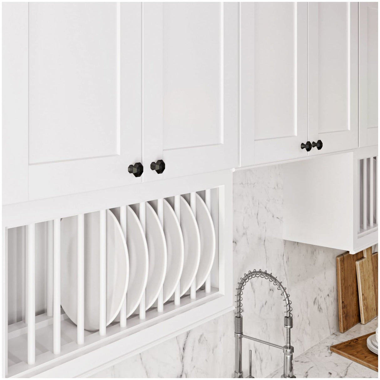 Jeffrey Alexander 678SN 1-1/4" Overall Length Satin Nickel Octagonal Wheeler Cabinet Knob